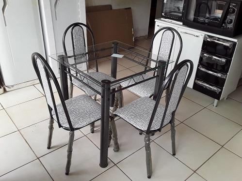 Belissimo Conjunto de Mesa Com Tampo de Vidro(Nova)Com Otimo Preço Apenas 499,00 - Foto 2