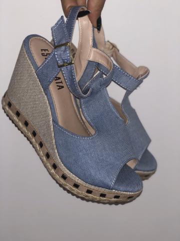 Sandália escarlata jeans - Foto 3