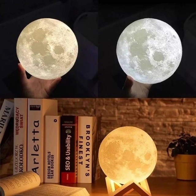 Luminaria Abajur Lua Cheia 3d com Umidificador E Aromatizador - Foto 3