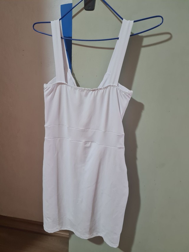 Vestido Lycra Branco Com Shorts - Foto 3