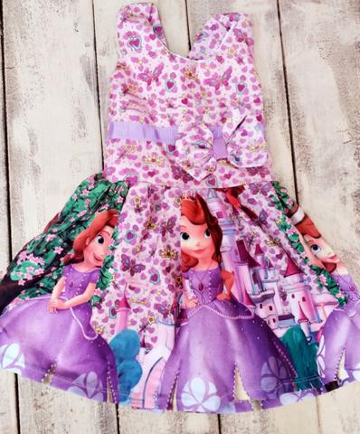 Vestido infantil Princesinha Sofia