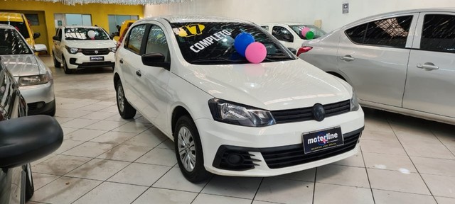 VOLKWAGEN GOL 1.0 TRENDLINE 2017 BRANCO COMPLETO SUPER NOVO DOC OK