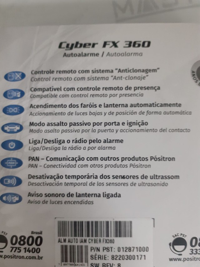Alarme. Positron. Cyber FX360. Com 2 controles. Garantia. Novo. Instalado.  - Foto 2