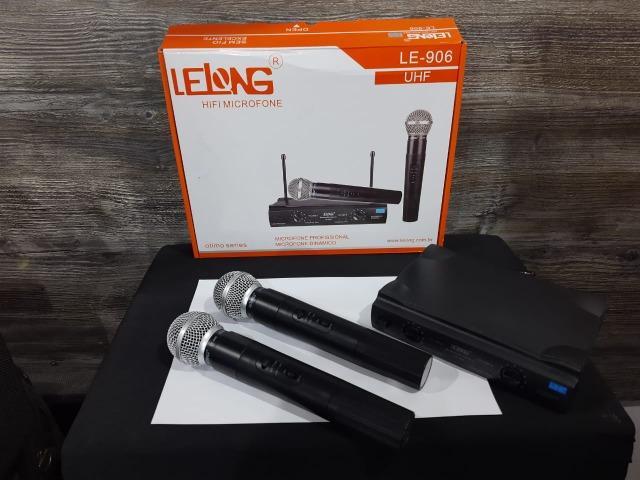 Microfone Duplo sem Fio UHF