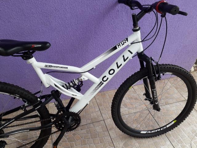 Bicicleta Colli Fulls GPS Aro 26 21 Marchas Suspensão Dupla 220 - Foto 4