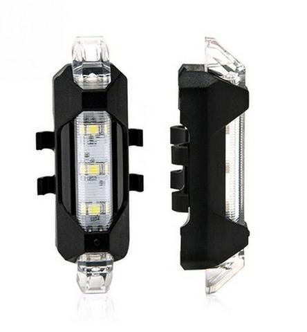 Luz Traseira Da Bicicleta Recarregável USB Aviso de Segurança LED - Foto 5