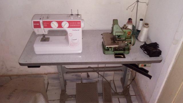 Prensa térmica + overlook semi industrial + maquina de de costura reta - Foto 3