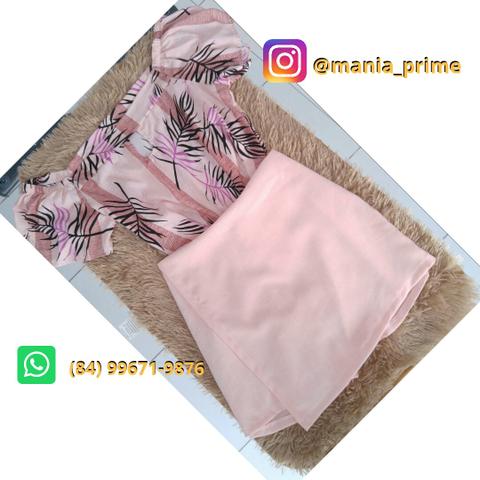 Conjunto blusa mais saia short