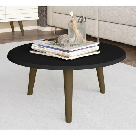 Conjunto Mesa De Centro E Mesas Laterais Preto - Bechara - Foto 5