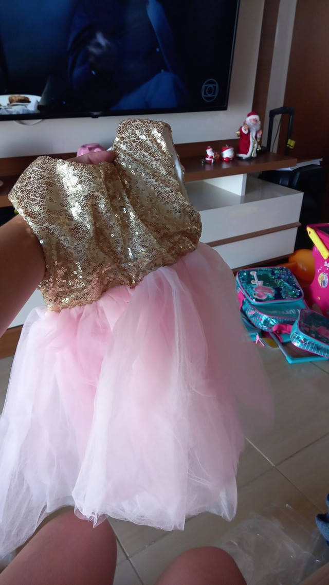 Vestido Infantil de Festa - Tamanho: 1 a 2 anos - Foto 2
