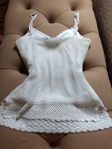 Blusinha viscose paetê com forro - Foto 3