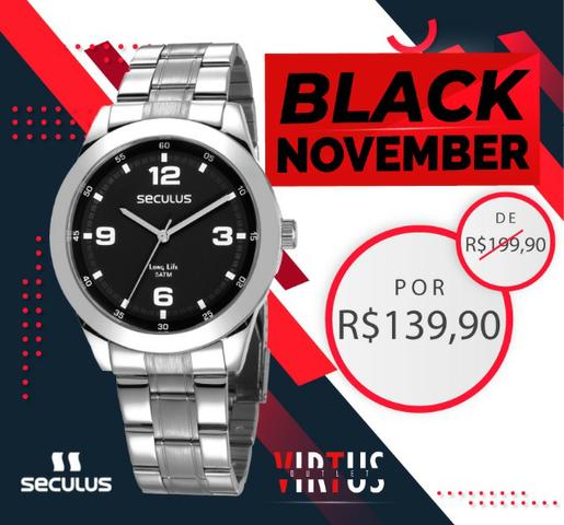 Mega Promoção de Relógio Seculus Masculino de R$ 199,90 por R$ 139,90 - Foto 3