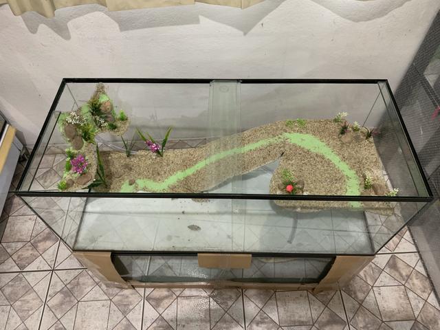 Terrário aquaterrario com cascata de água, novo e decorado - Foto 4