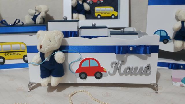 Kit Higiene Bebê Ursinho e Carrinhos - Foto 2