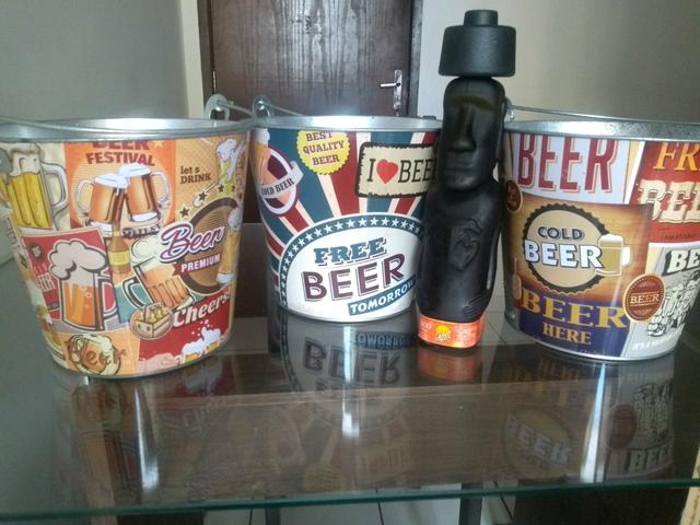 Vendo esses 3 baldes de cerveja * leia a discrição