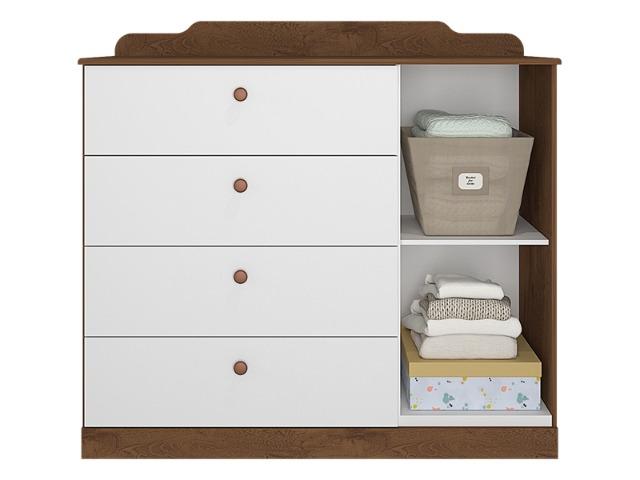 Frete Grátis* Cômoda Infantil 4 Gavetas 1 Porta - Alegria *NOVO - Foto 3