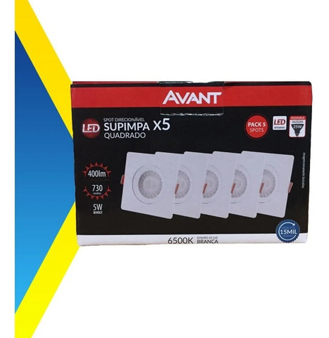 Kit 5 Spot Led 5w Direcionável Teto - Foto 2
