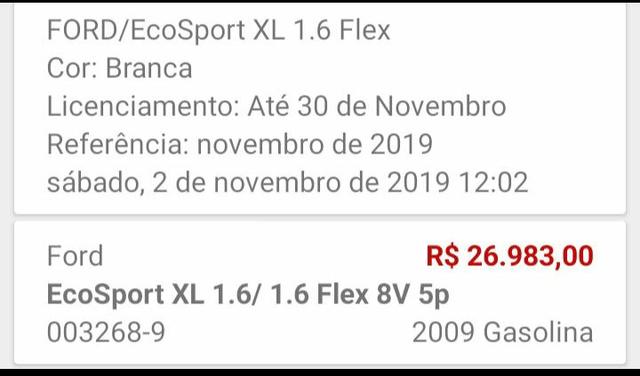 Ecosport 2009 R$18.499 ou troco em XRE de 2013 acima - Foto 8