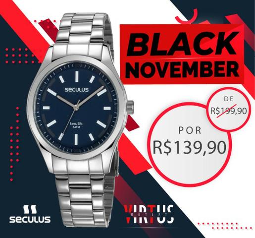 Mega Promoção de Relógio Seculus Masculino de R$ 199,90 por R$ 139,90 - Foto 5