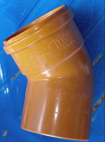 Curva curta 100mm 45 graus ocre