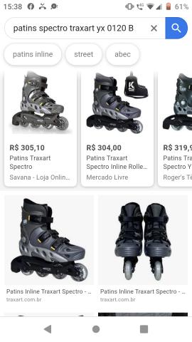 Patins spectro traxart in line 4 rodas cinza nº 7 - Foto 3