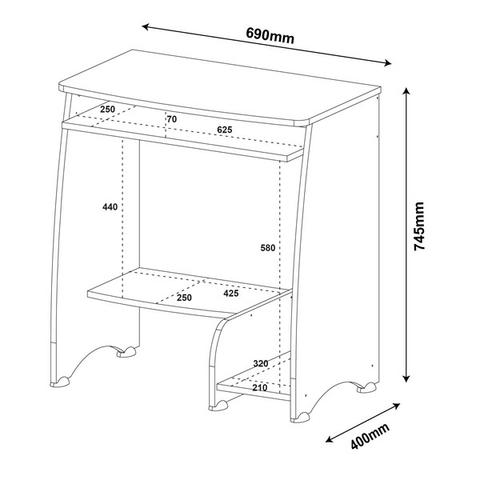 Mesa para computador na cor branca pixel - Foto 4