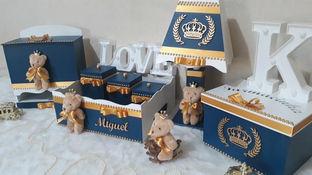 Kit Higiene Bebê Realeza Baby Boy - Foto 4