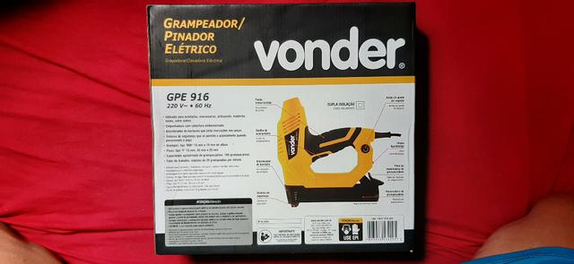 Grampeador/pinador elétrico GPE 916 220 V~ Vonder - Foto 2