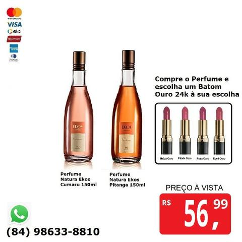 Perfume Natura Ekos 150ml + Batom Grátis