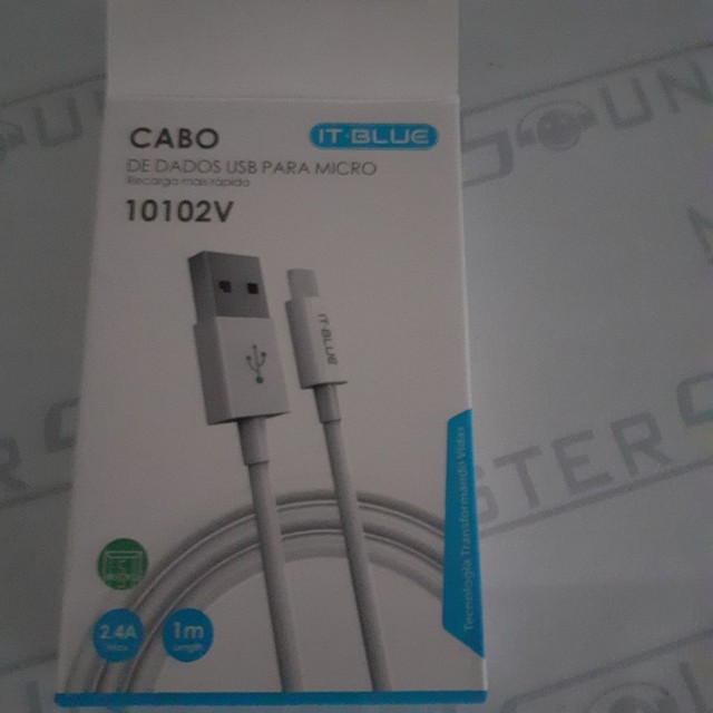 Cabo de dados. Usb,com entrada tipo c. Novo.