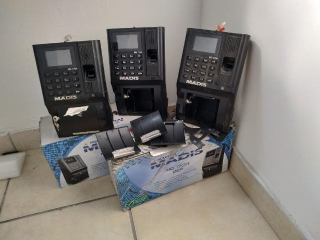 Lote 3 Relogios de ponto madis 1704 leitor biometrico e impressao de comprovante - Foto 2
