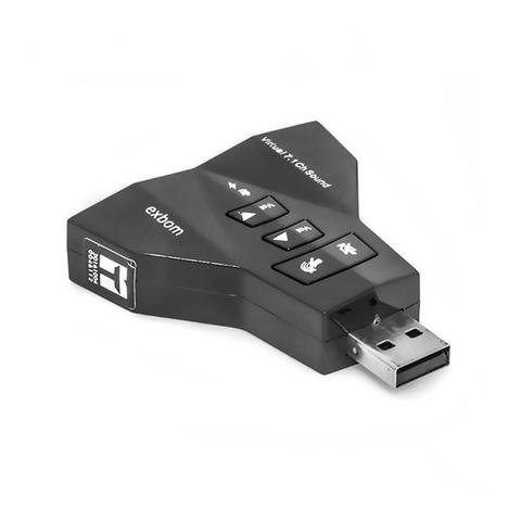 Placa de som USB dupla PC computador notebook