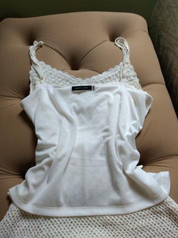 Blusinha viscose paetê com forro - Foto 5