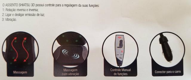 Assento Shiatsu 3D Massageador Semi Novo - Foto 6