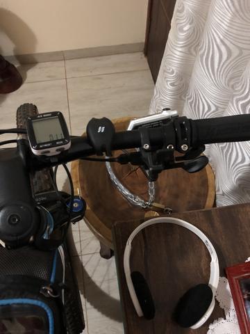 Bicicleta MB Deore XTS completo, quadro M, rock shox trava - Foto 3