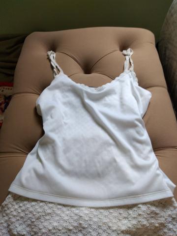 Blusinha viscose paetê com forro - Foto 4