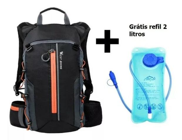Mochila De Hidratação + Bolsa de Água 2 Litros - Foto 4