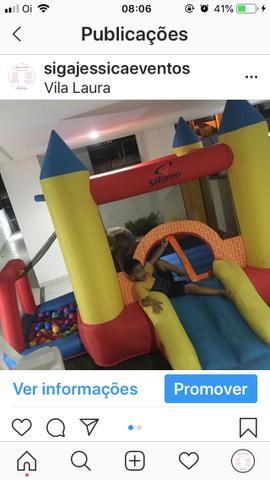 Tombo legal, pula pula, piscina de bolas, castelo inflável, crepe, pipoca, batata frita - Foto 4