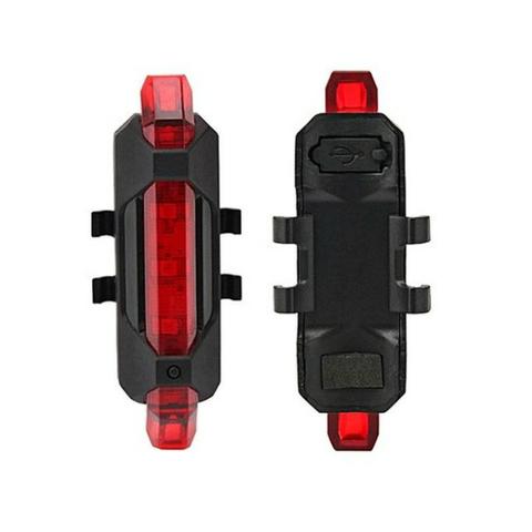 Luz Traseira Da Bicicleta Recarregável USB Aviso de Segurança LED - Foto 3
