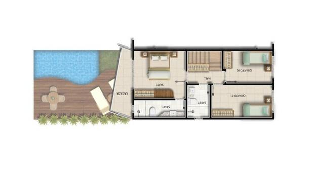 Village de 2 e 3/4 no Riverside Imbassaí, Próximo de Praia do Forte - Foto 15