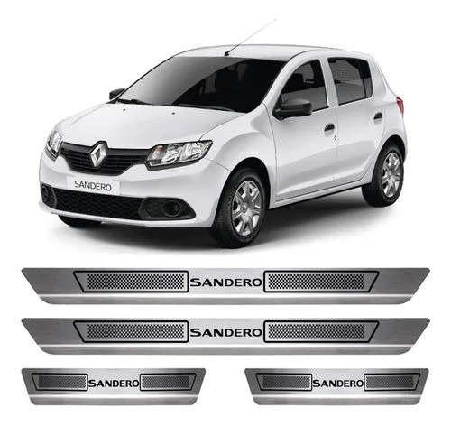 Acessórios Jogo Soleira Renault Sandero 4 Peças Aço Inox
