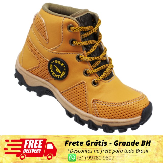 Bota Infantil Gibizinho Adventure Masculina Coturno