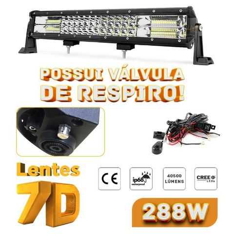Farol De Barra Led 10~30v 288w Jeep Troller Pick-up 7D - Foto 2