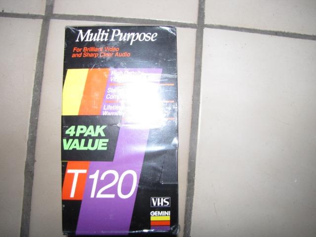 4 Fitas Video Cassette Gemini Hg T-120 Vhs Lacrada! Lote C/4 - Foto 4