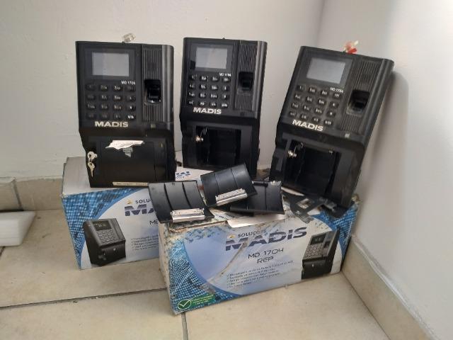 Lote 3 Relogios de ponto madis 1704 leitor biometrico e impressao de comprovante - Foto 3