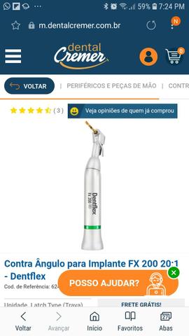 Contra angulo para implante 20:1 dentre na caixa com garantia equipamento odonto