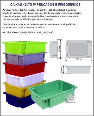 Caixas vazadas 46lts multiuso-caixas de mercado uso em geral - Foto 3