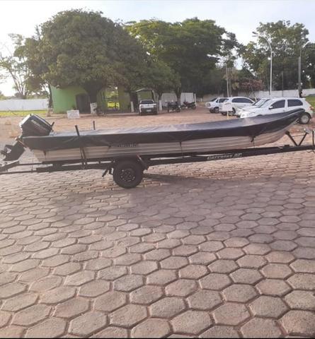 Vendo Barco + Motor + Carreta - Foto 2