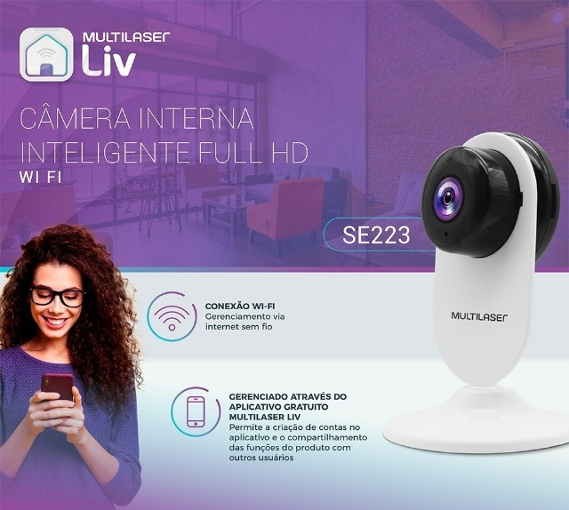 Câmera IP Interna Inteligente HD Wi-Fi Multilaser Liv SE223 - Áudio, TV,  vídeo e fotografia - Mato Grande, Canoas 785834798 | OLX