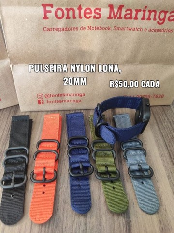 Pulseira Nylon Lona para Amazfit Bip Lite - Foto 5